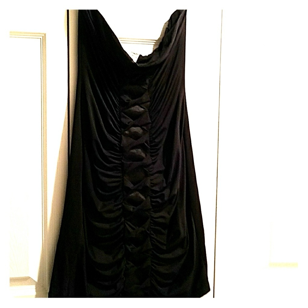 FREE GWP Black strapless mini dress. Free