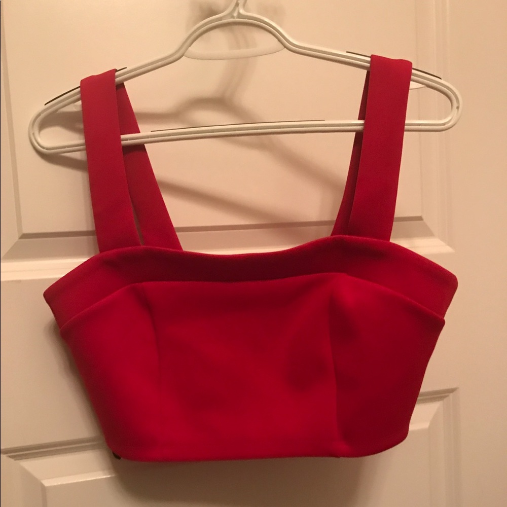 Red Tube Crop Top