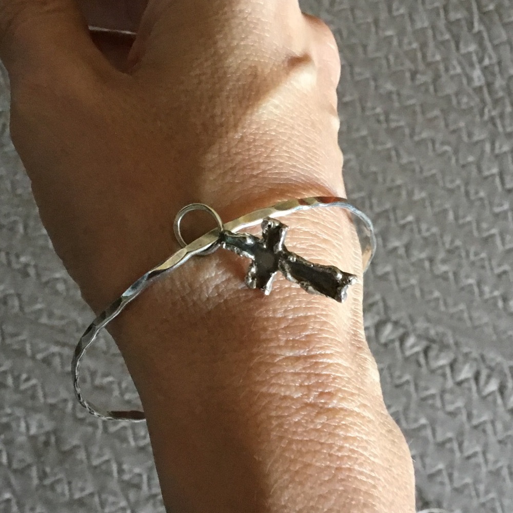 Sterling Silver Cross Bracelet