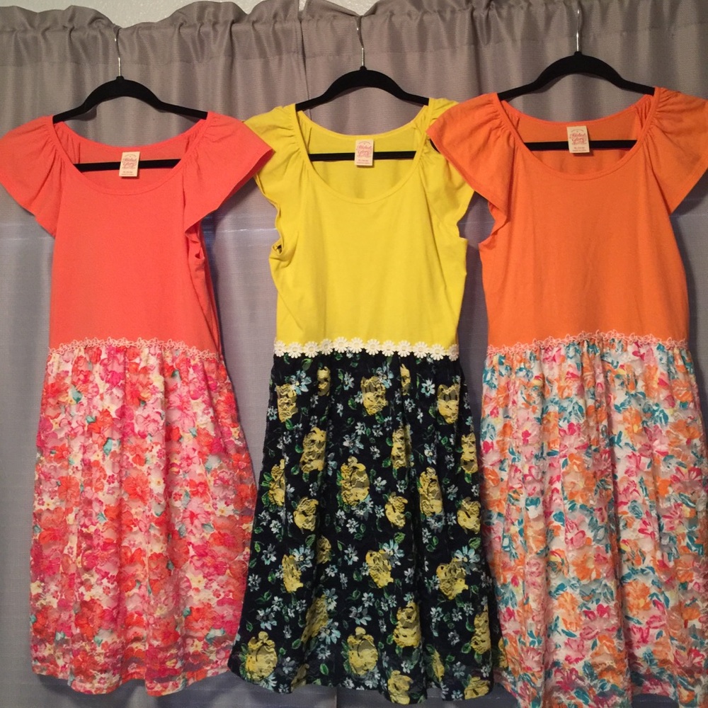 3 pair Faded Glory Girl Dresses size 14/16