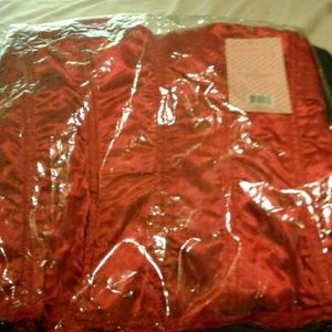 Satin corset with  hidden underwire shelf bra and