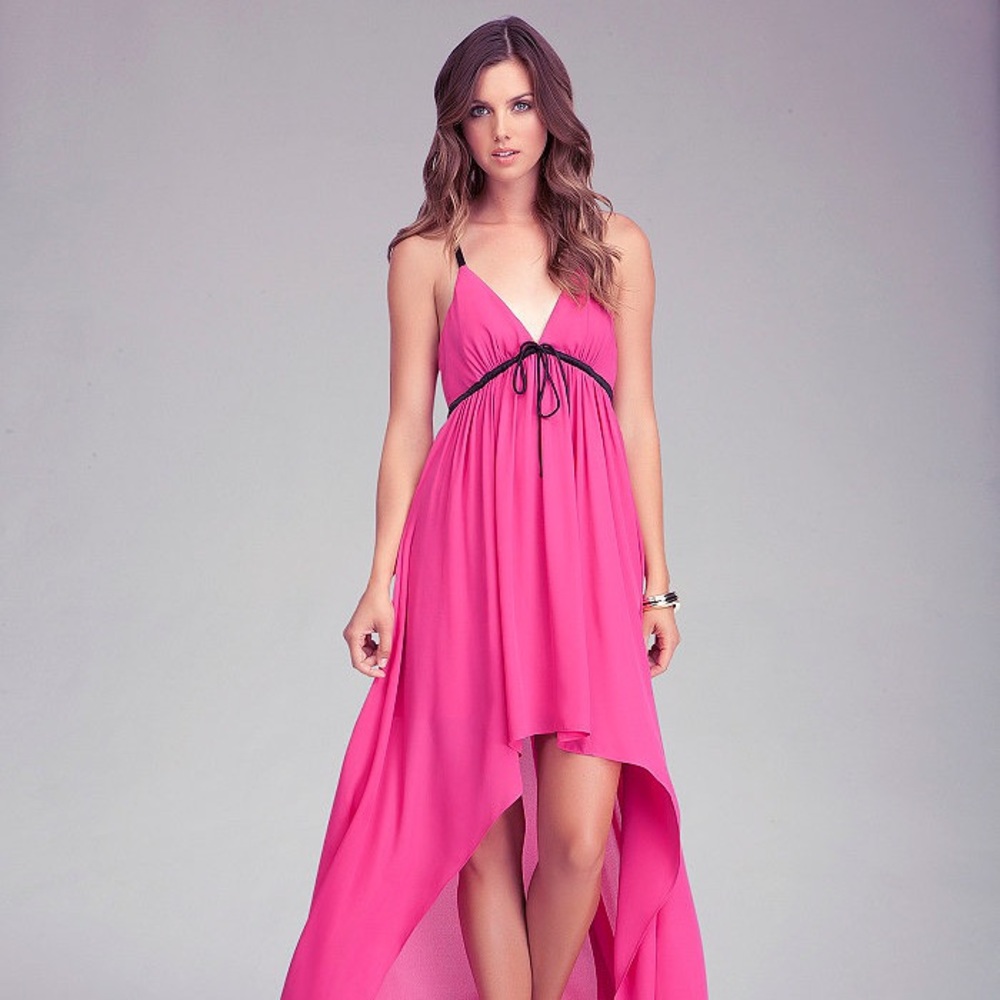 ⚡️Sale ⚡️Bebe Hot Pink High Low Dress