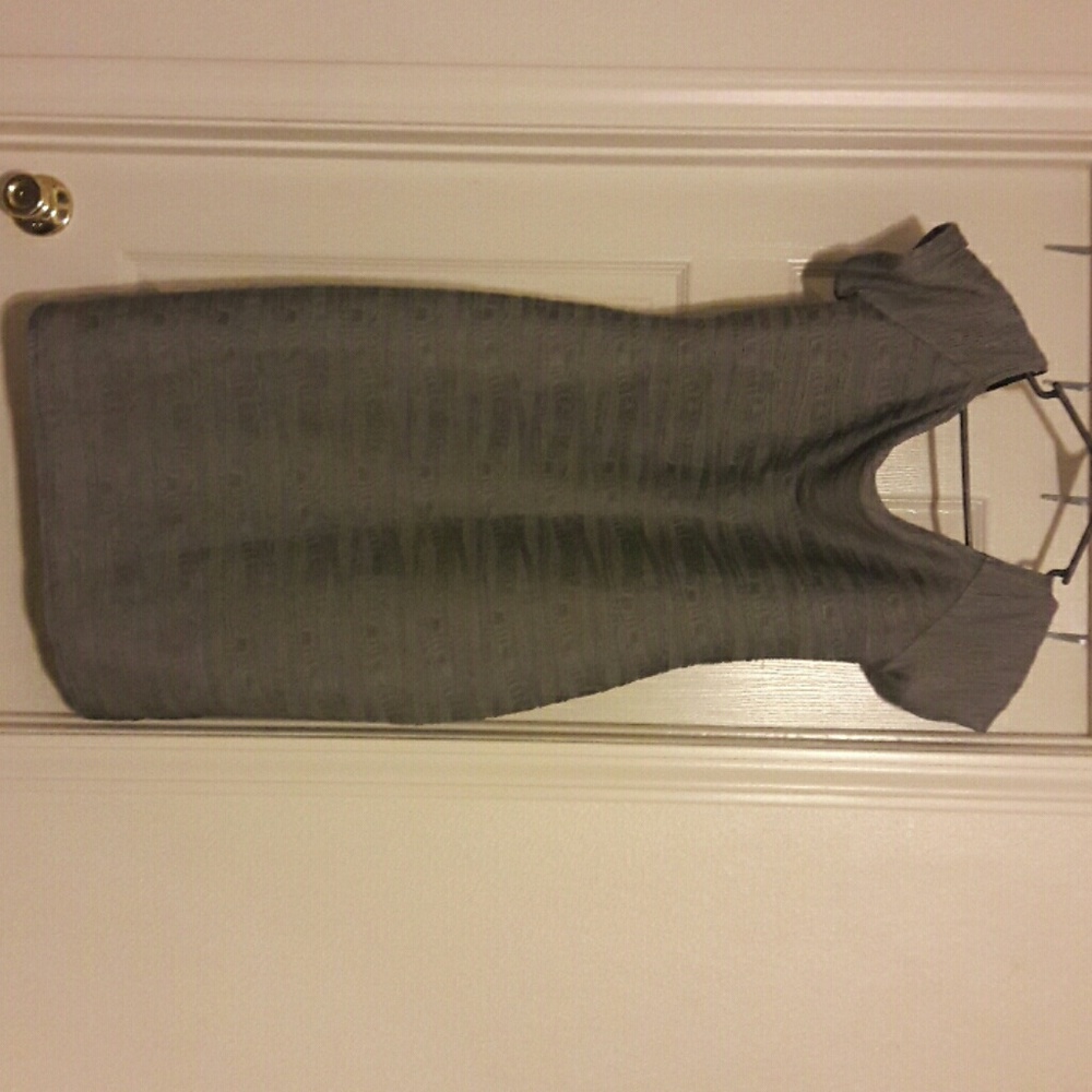 Gray Cling Dress