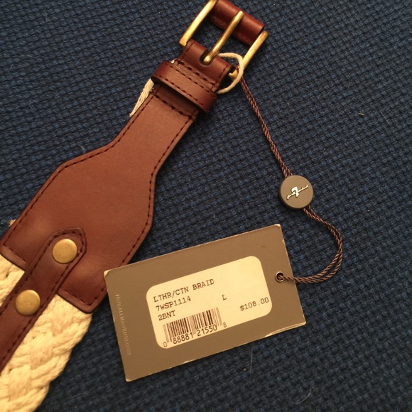 7 for All Mankind Leather and Cotton Braided Belt