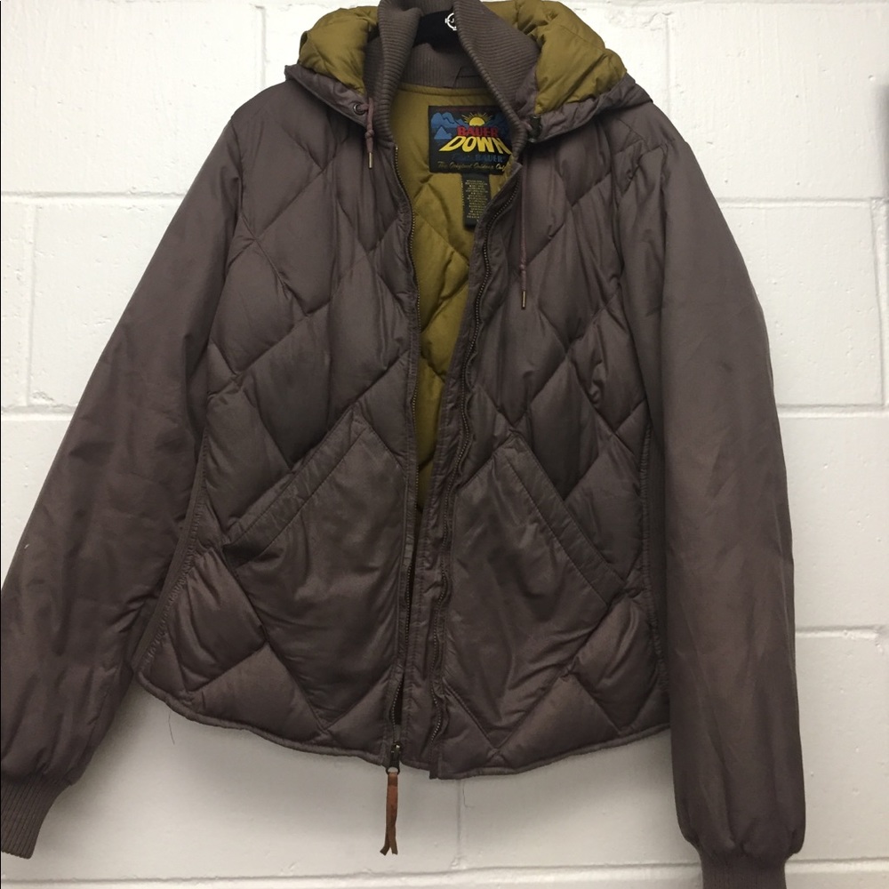 Eddie Bauer down purple jacket classic hooded