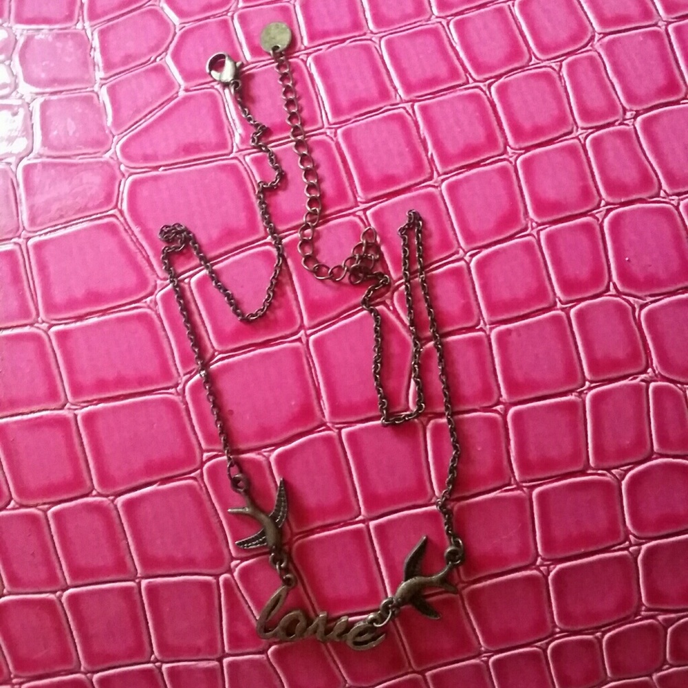 Love bronze necklace
