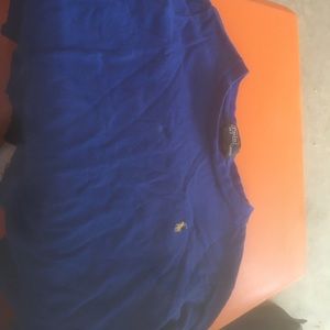 Long sleeve blue kids polo shirt