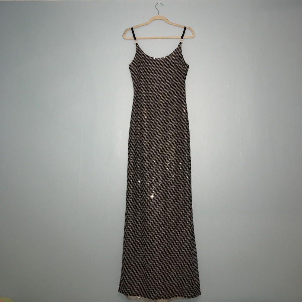 Black and white maxi dress