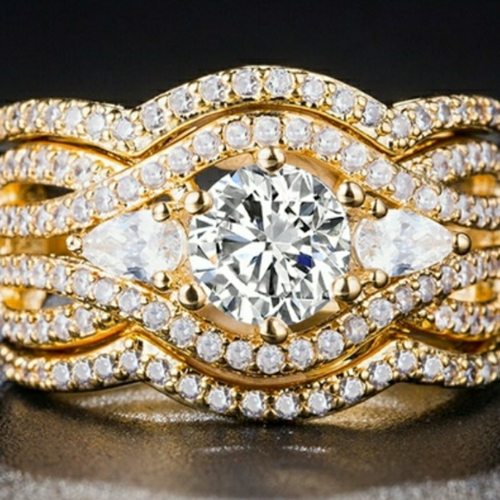 Ring NATURAL White Sapphire/Zircon 1 CT 925 SP