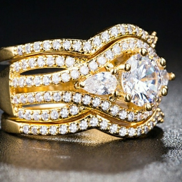 Ring NATURAL White Sapphire/Zircon 1 CT 925 SP - Picture 7 of 8