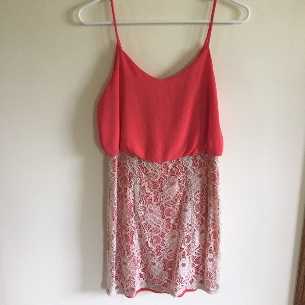 Adorable lace, back-tie dress