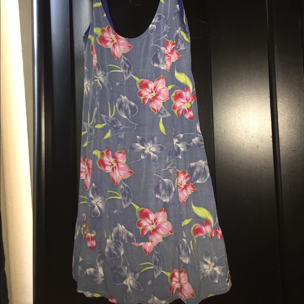 Blue floral dress