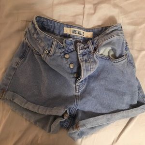 Brandy Melville OS high-waisted denim shorts
