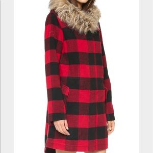 BB Dakota Jaslene Buffalo Plaid Coat