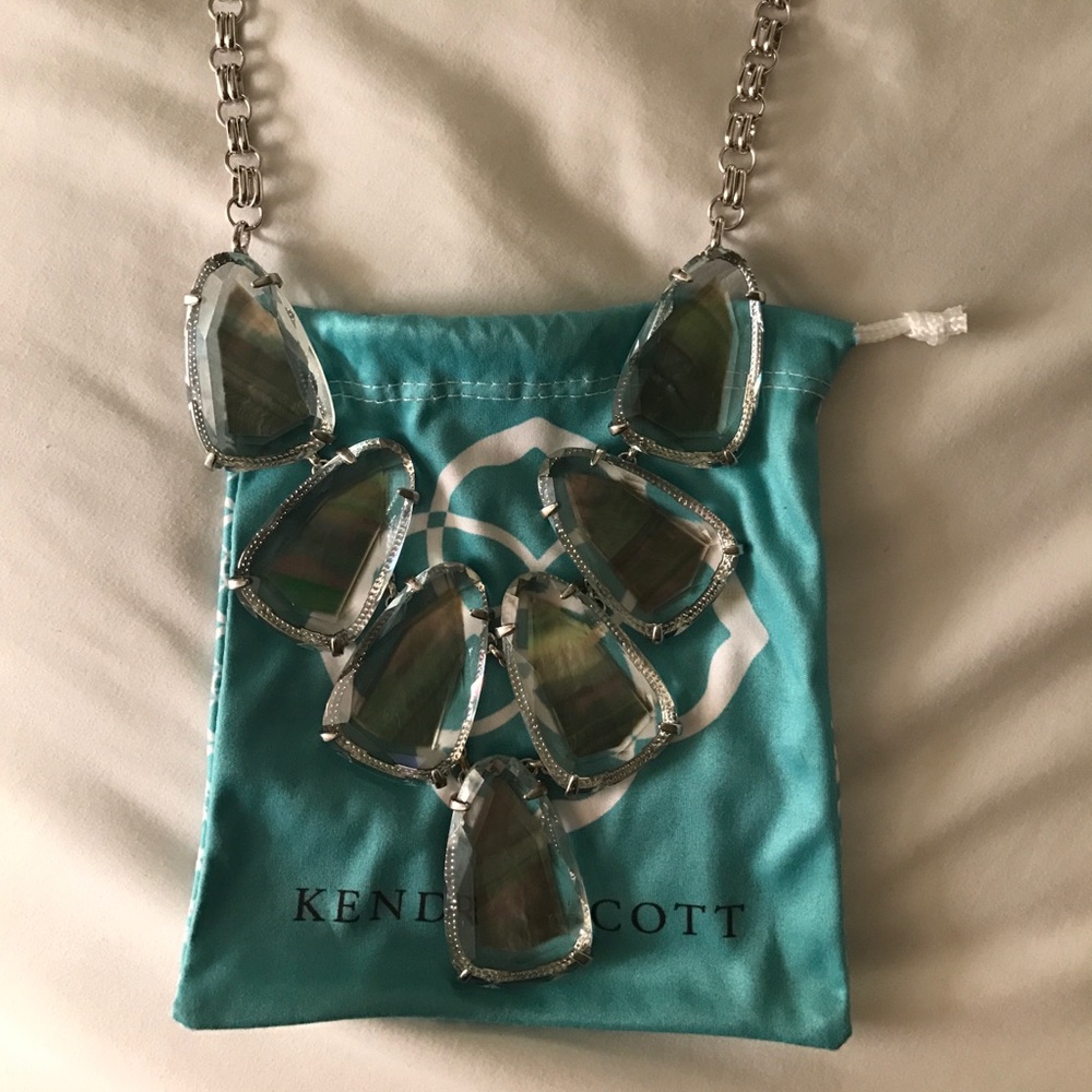 Kendra Scott Black Mother of Pearl Harlow Necklace