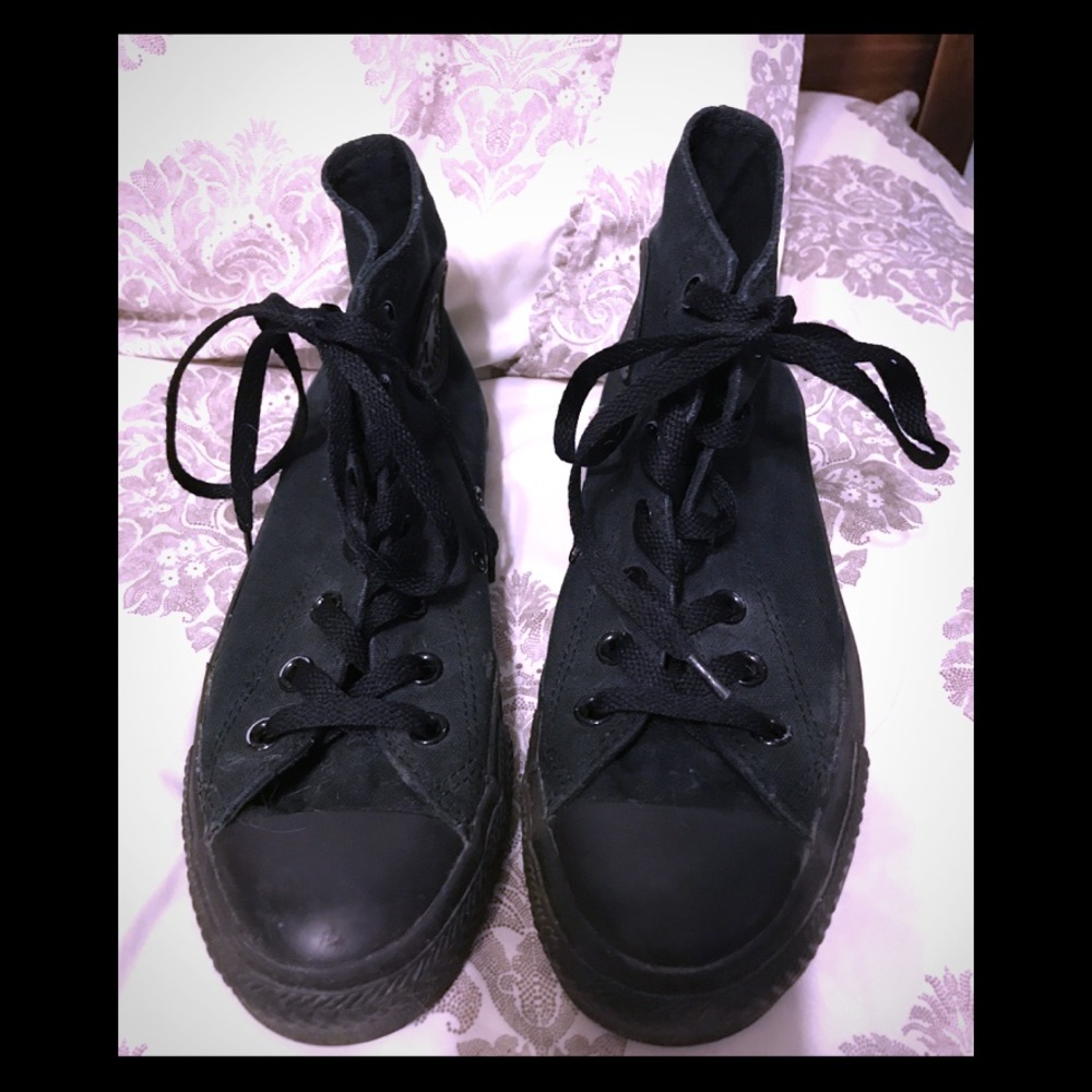 Black Converse Chuck Taylor All Stars high tops
