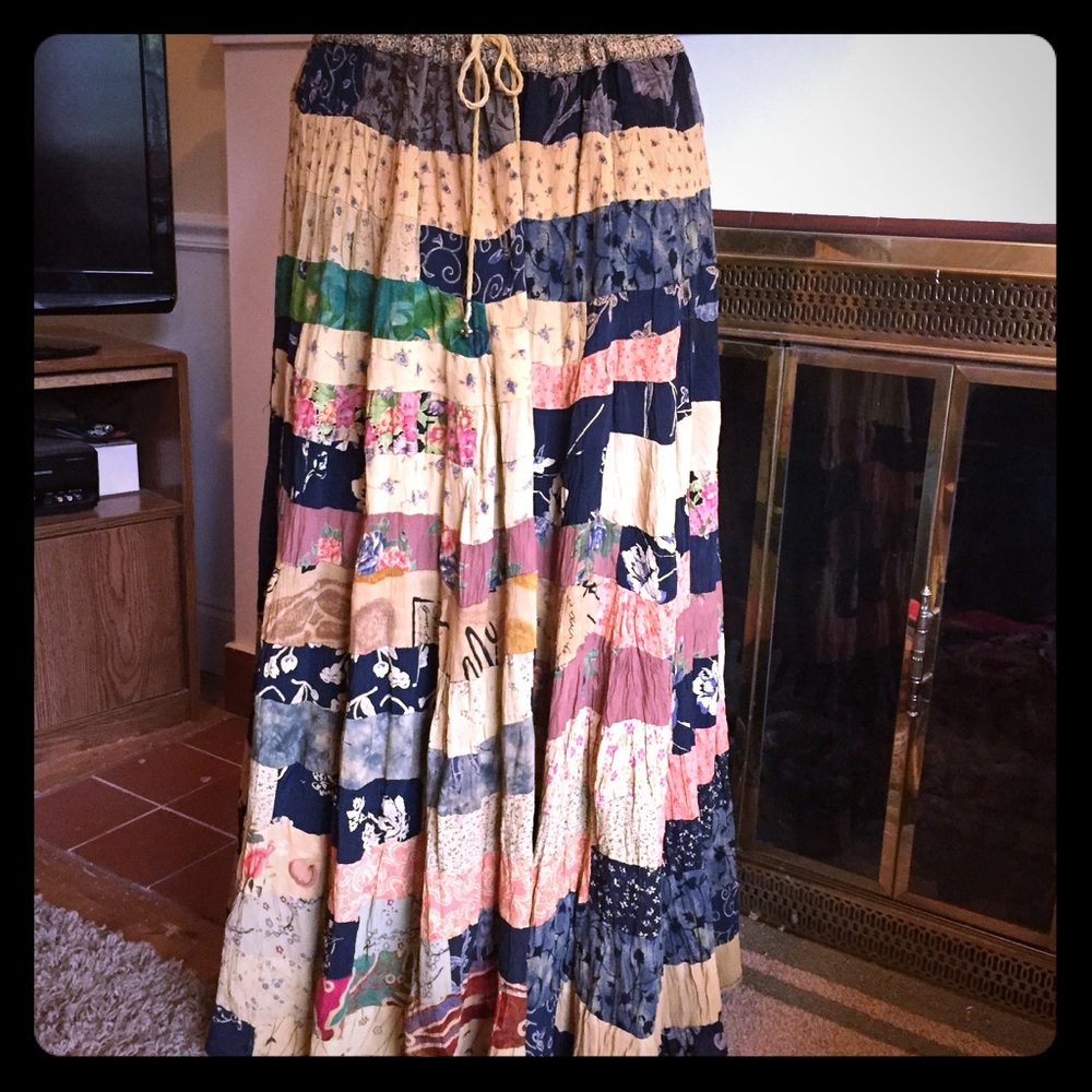 Beautiful patchwork boho skirt.