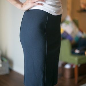 Giorgio Armani navy knit stretch skirt