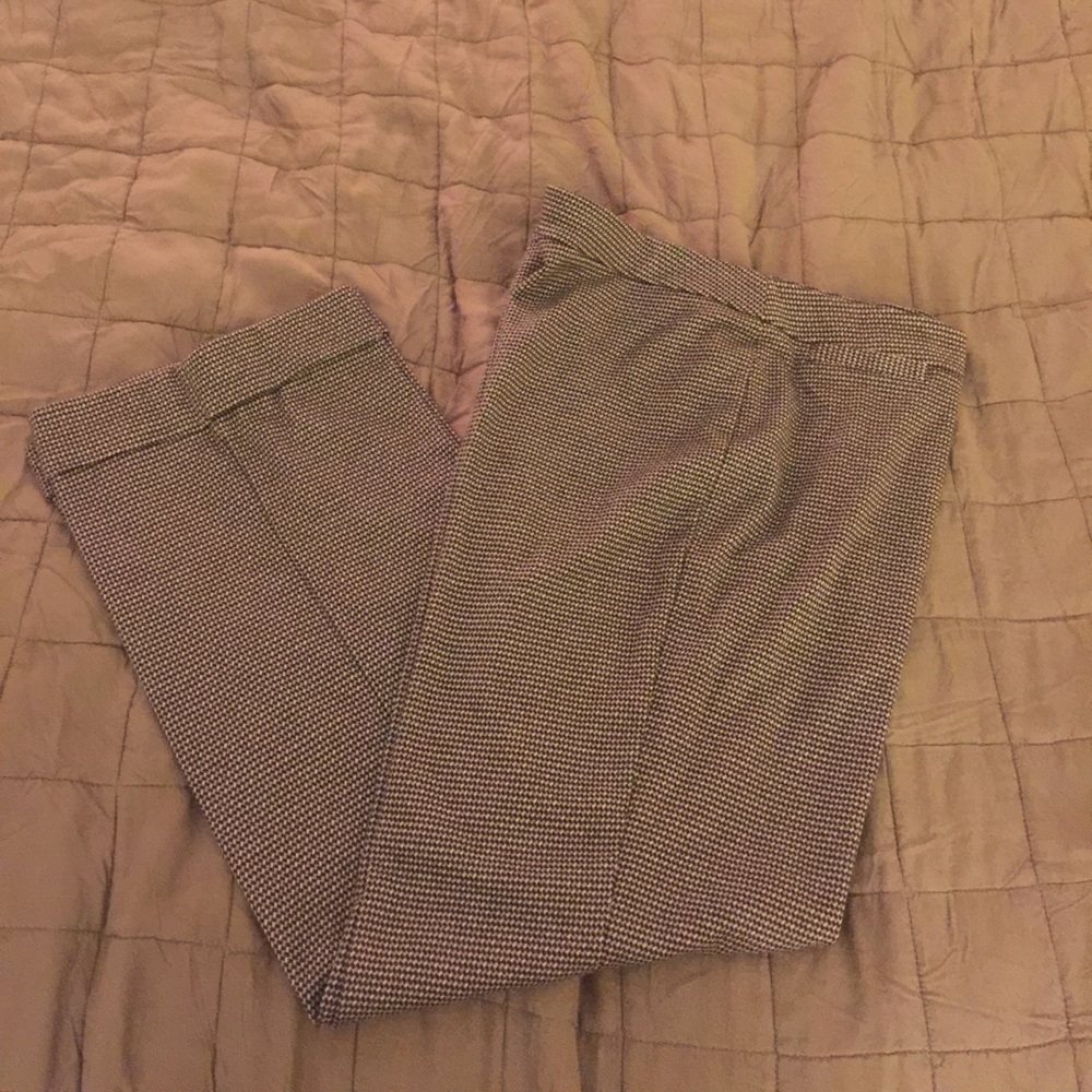 Tan and white tall pants