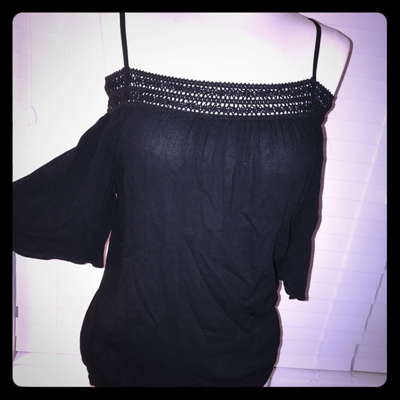 Black boho flowy top. BNWT. - Picture 1 of 5
