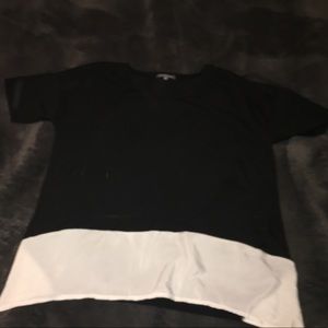Black and sheer soft shirt