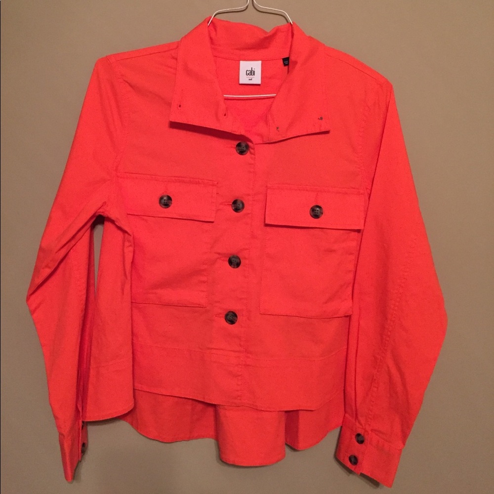 CAbi Orange Swing Coat Size Medium