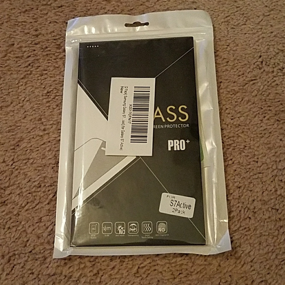 S7 active 2 pack glass screen protector
