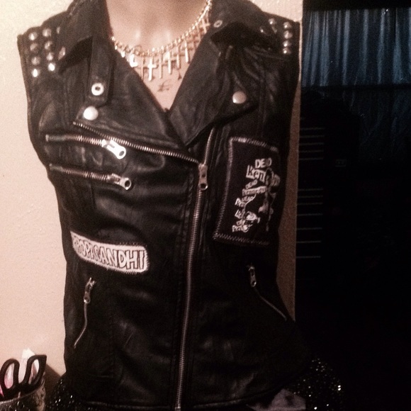 SOLD Dead kennedys spider web punk gothic VEST - Picture 4 of 4