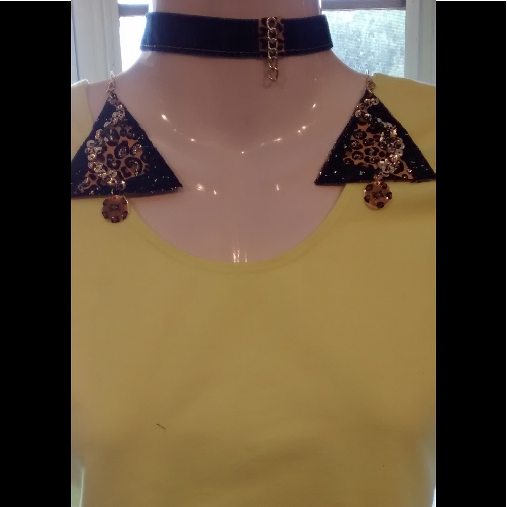 Denim Choker and Earrings Set