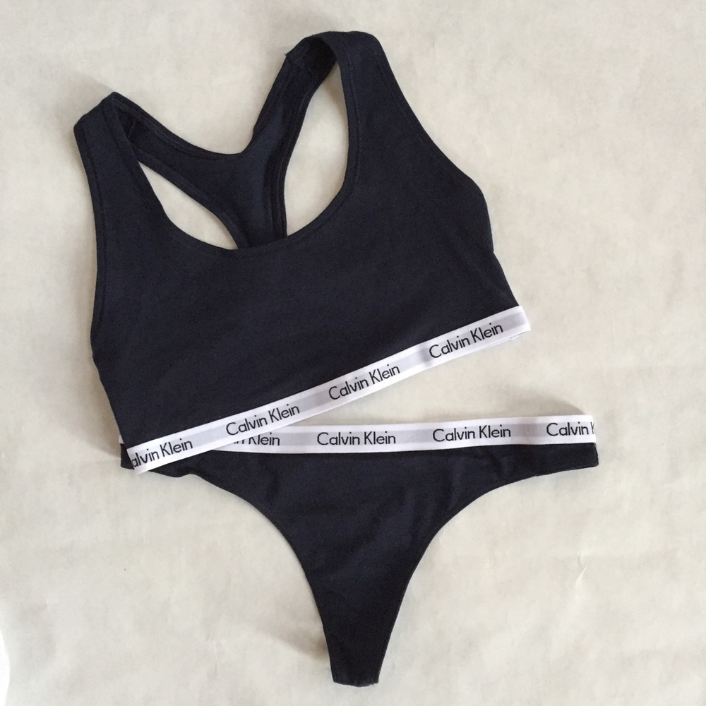 Calvin Klein NAVY Bralette & Thong Set