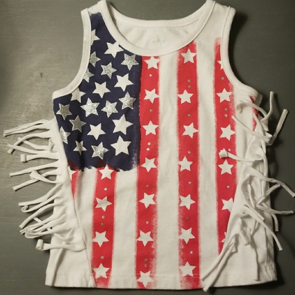 Toddler fringe tank top