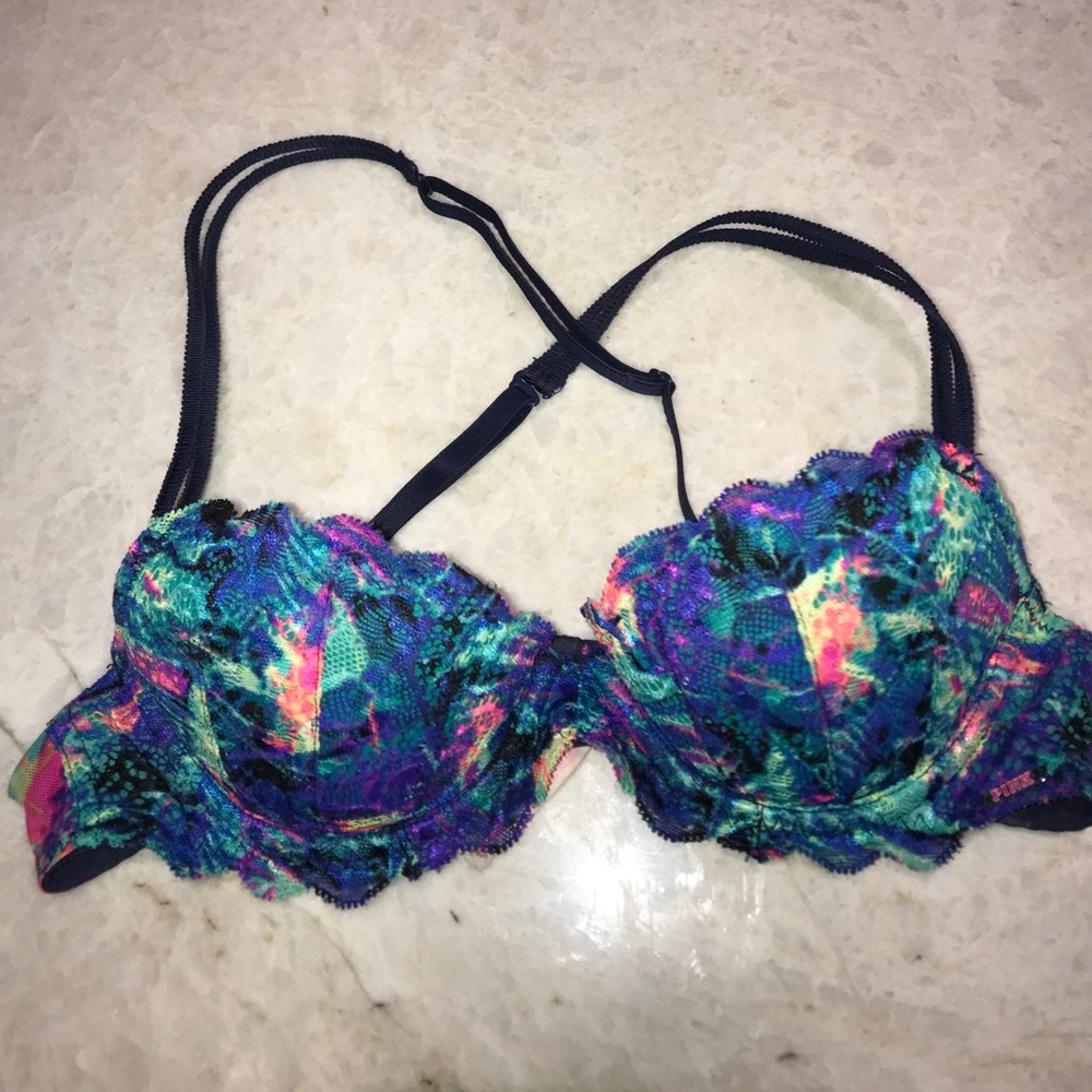 PINK Victoria's Secret multi colored bra