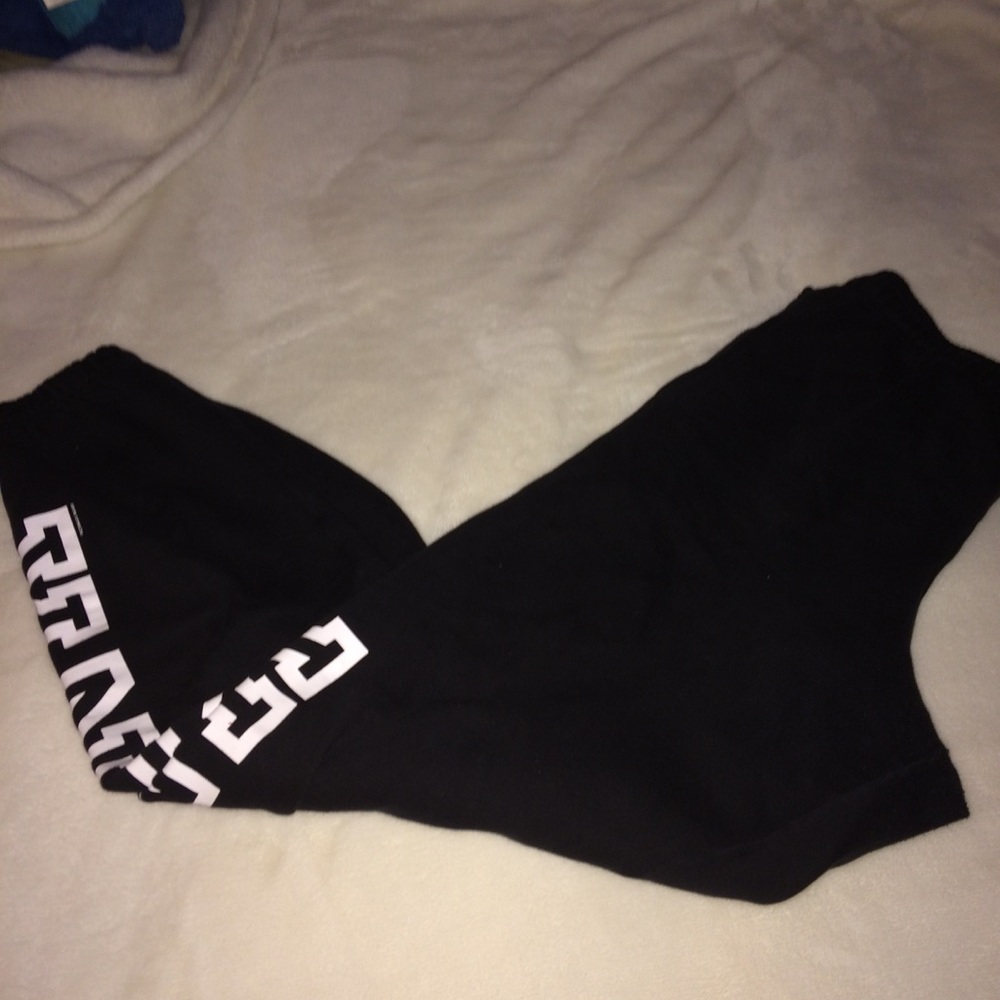 Pink black campus sweatpants