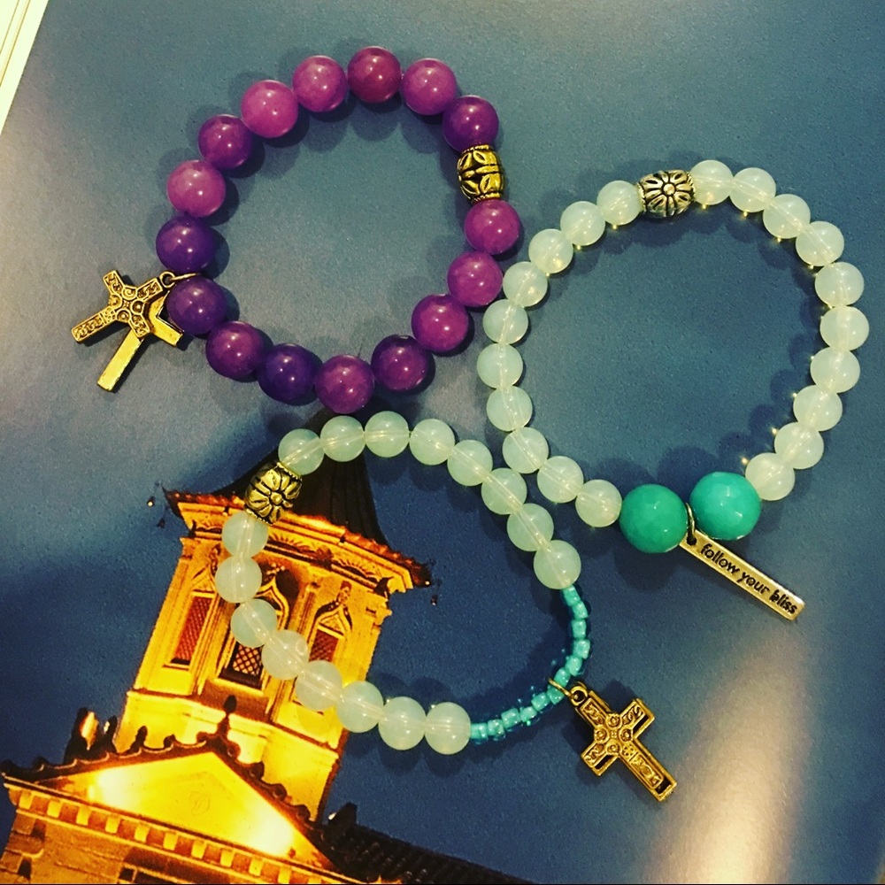 Various charm faith inspired bracelets!