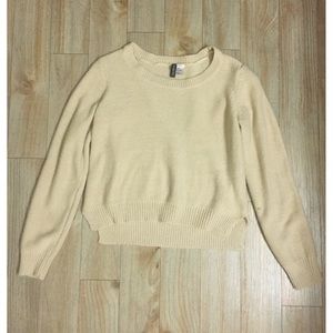 H&M Crop Tan Sweater