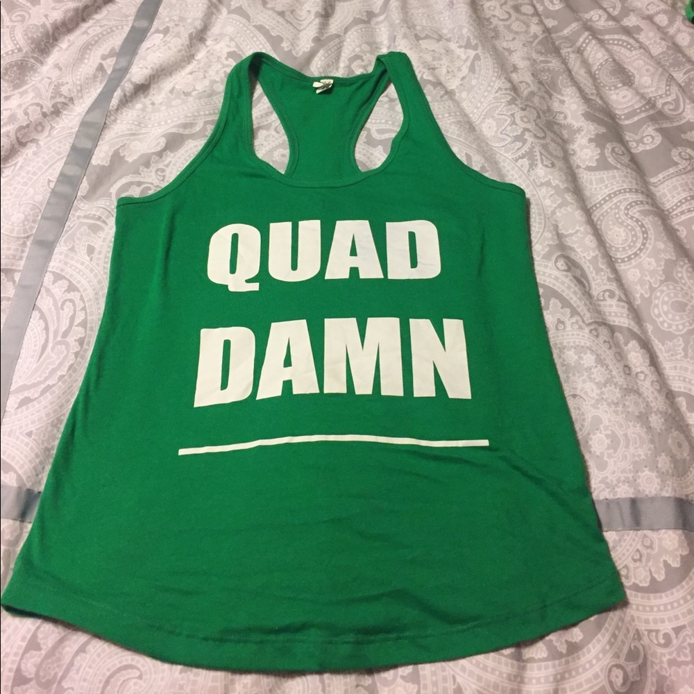Green Quad damn tank top
