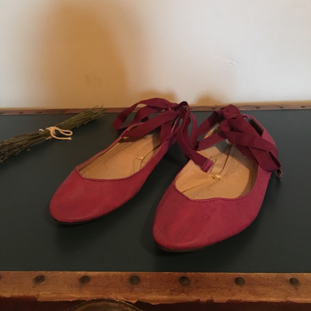 Lace up ballet flats from Urban Outfitters