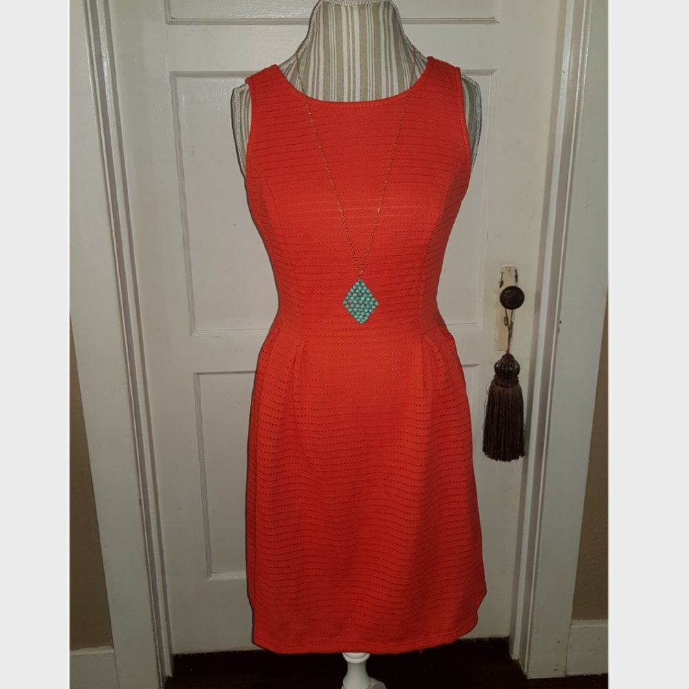 Beautiful bright coral party dress