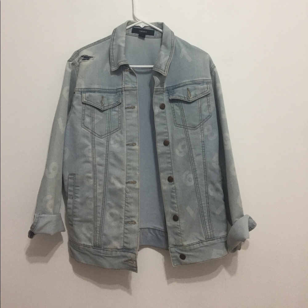 Oversized Denim jacket with numbers