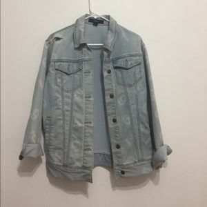 Oversized Denim jacket with numbers