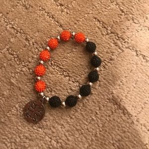 Orange and black bracelet