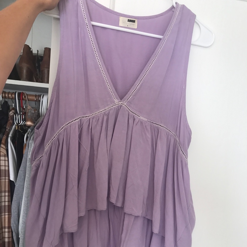 LF Purple high low tank top