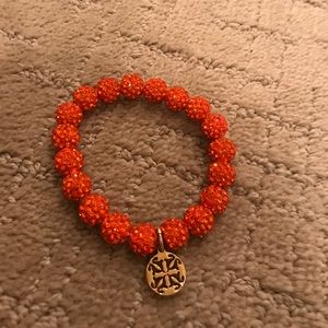 Orange rustic cuff bracelet