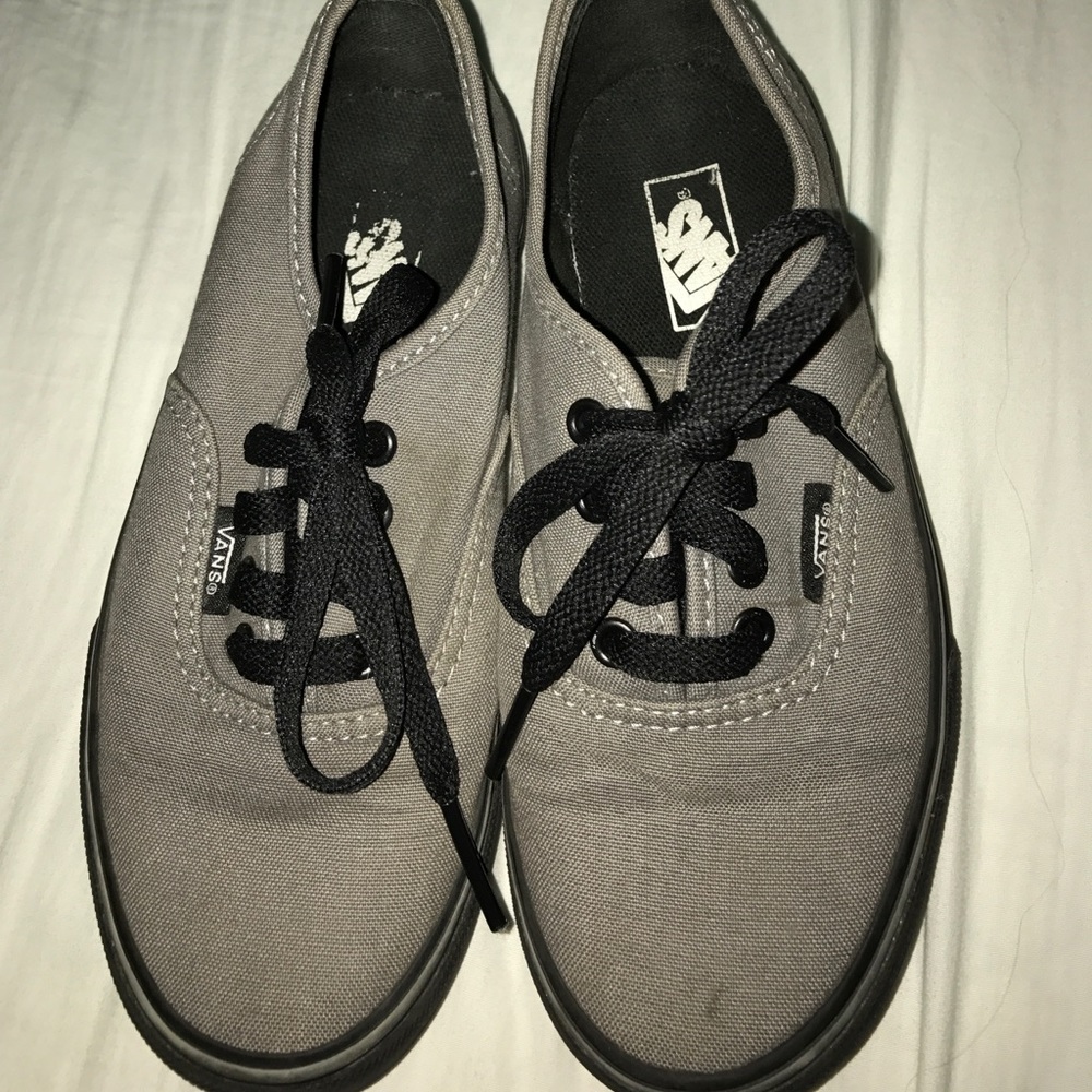 Black and gray vans