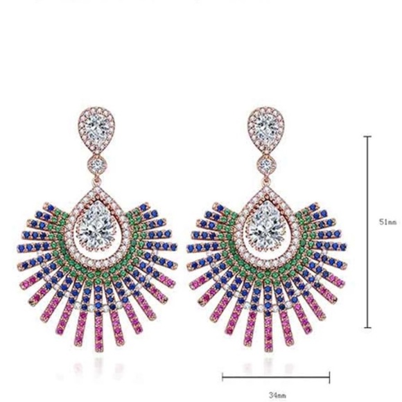 CZ Earring. - Picture 2 of 4
