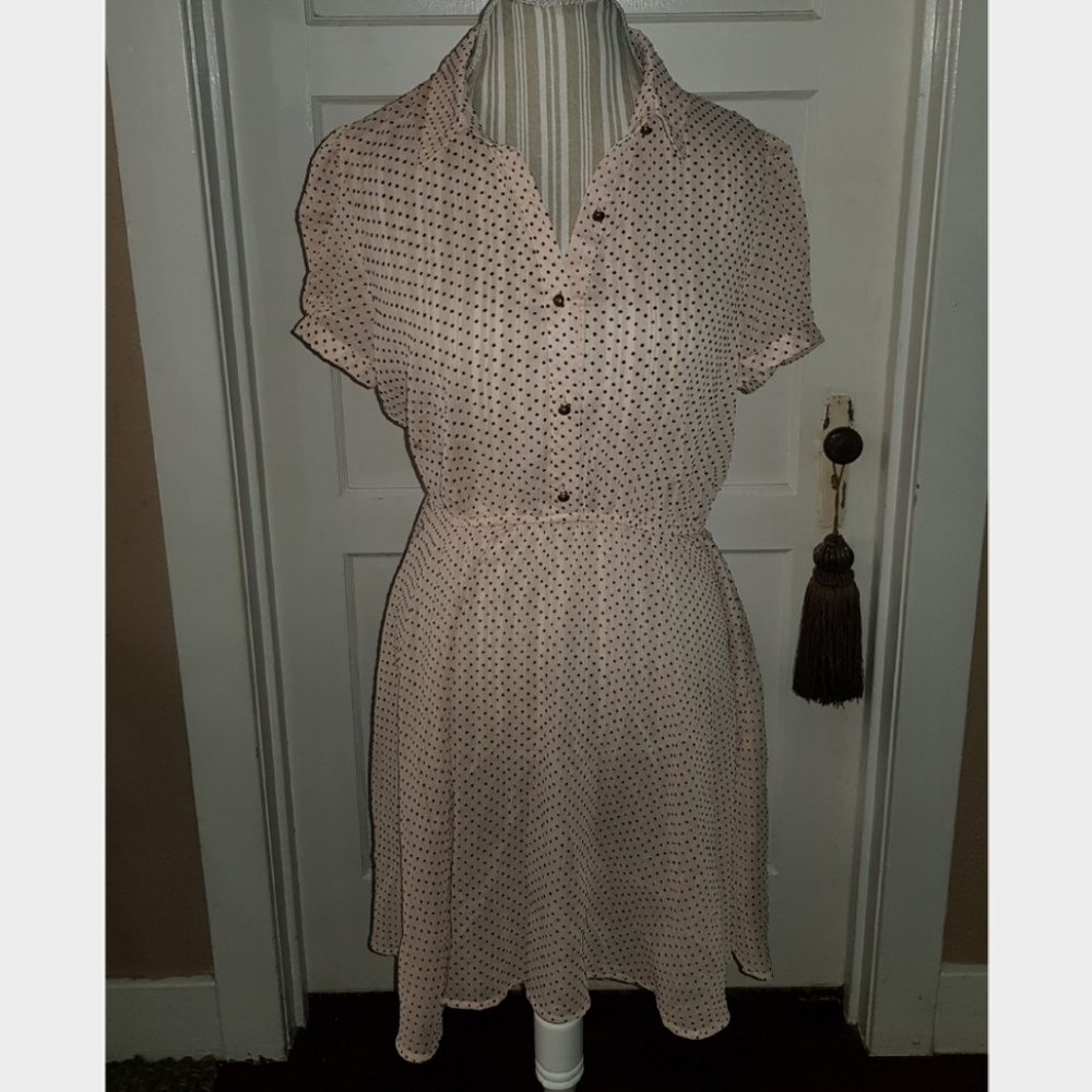 Sheer polka dot dress