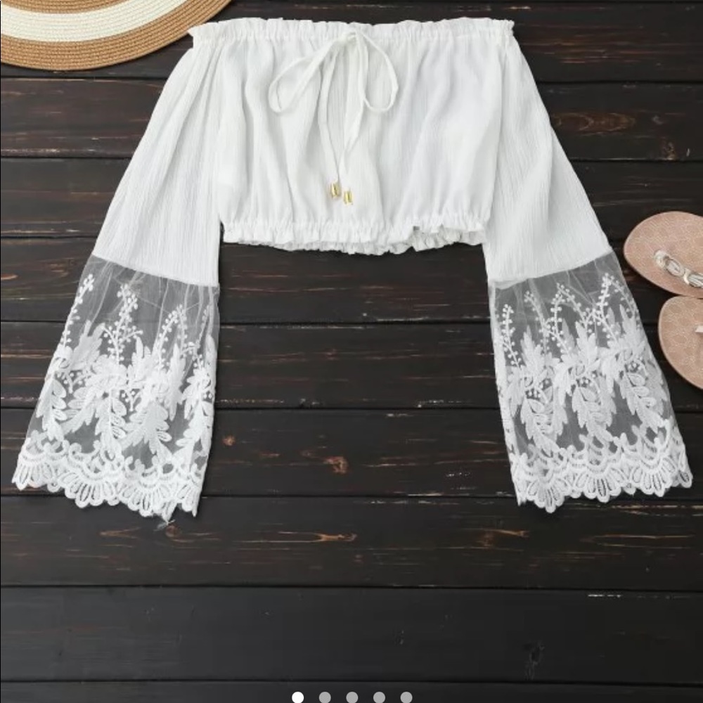 Off shoulder crop top