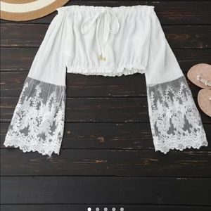 Off shoulder crop top