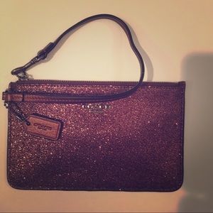 Coach small glitter wristlet