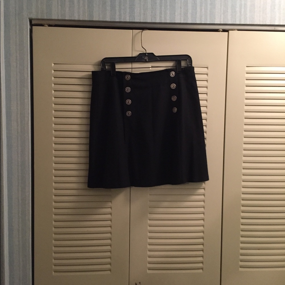 Express Wool Skirt w/Metal Buttons